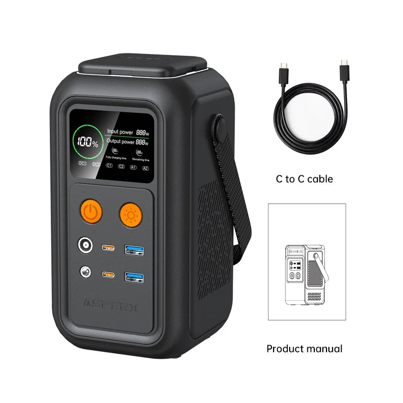 CTOLITY 200W Power Station 192Wh LiFePO4 Portable Charger