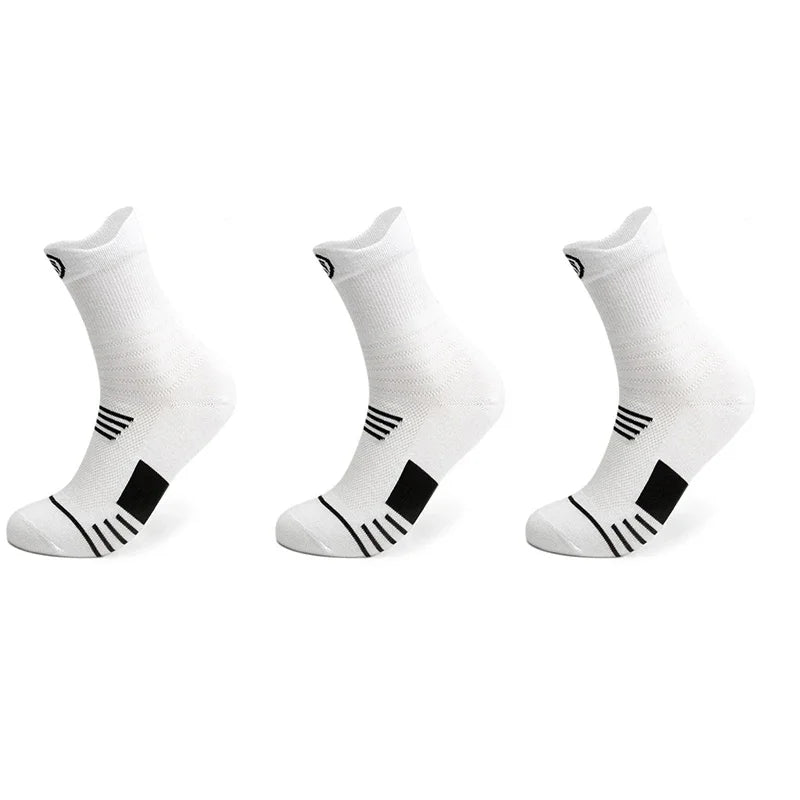 NONECN Mens Basketball Socks Breathable Terry Knit