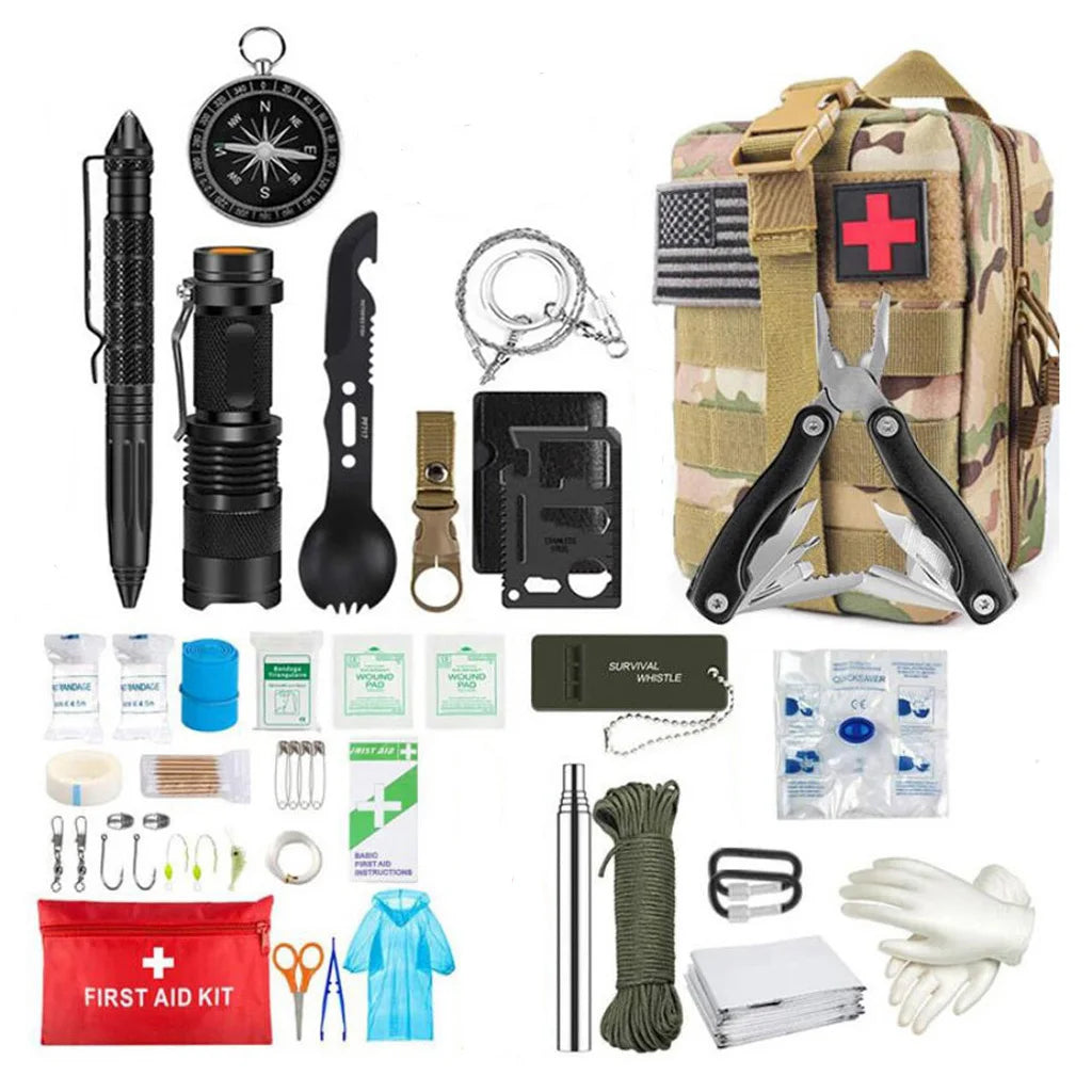 Survival First Aid Kit Outdoor Molle Emergency Bag for Camping