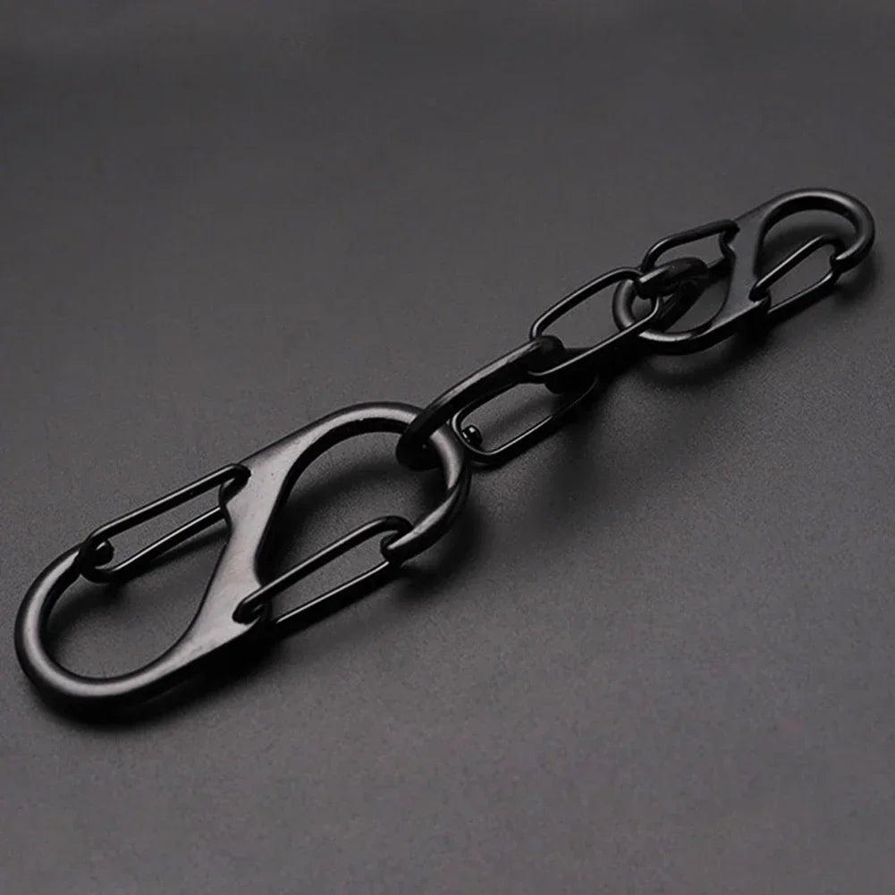S Shaped Carabiner Set 6 Pack Metal Keychain Clips