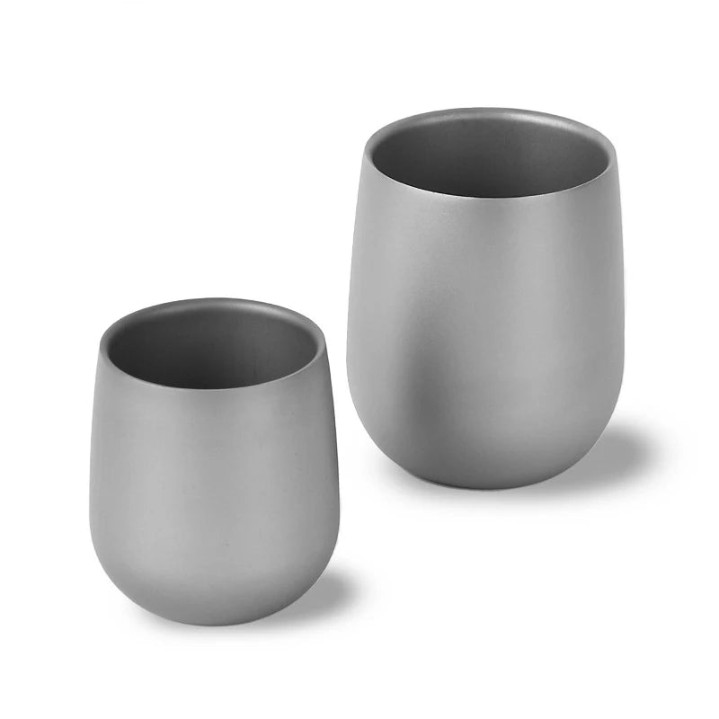 Titanium Insulated Double Wall Cup For Camping And Hiking