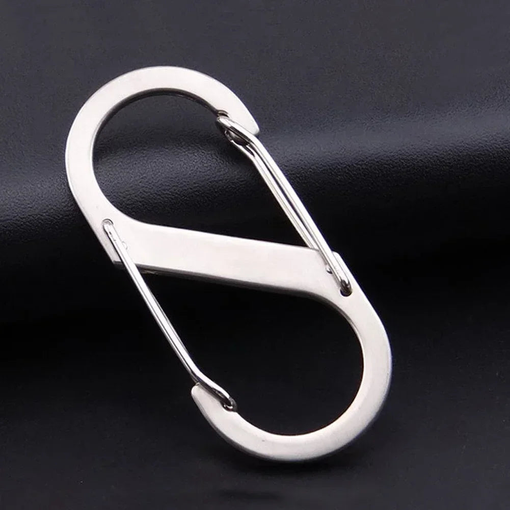 S Shaped Carabiner Set 6 Pack Metal Keychain Clips