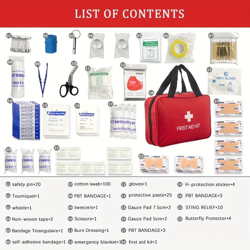 Outdoor Emergency Medical Kit Portable First Aid Supplies