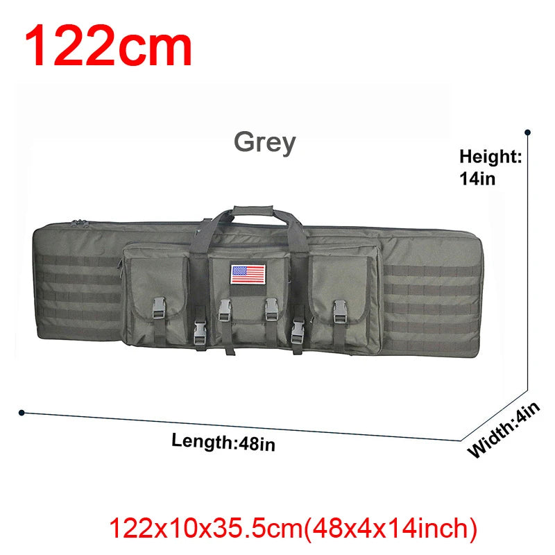 LQARMY Tactical Double Rifle Case Molle Rifle Bag Sniper Airsoft