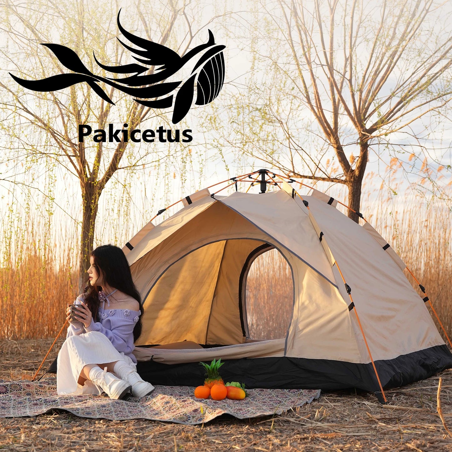 Pakicetus Windproof Family Camping Tent Easy Quick Setup Outdoor