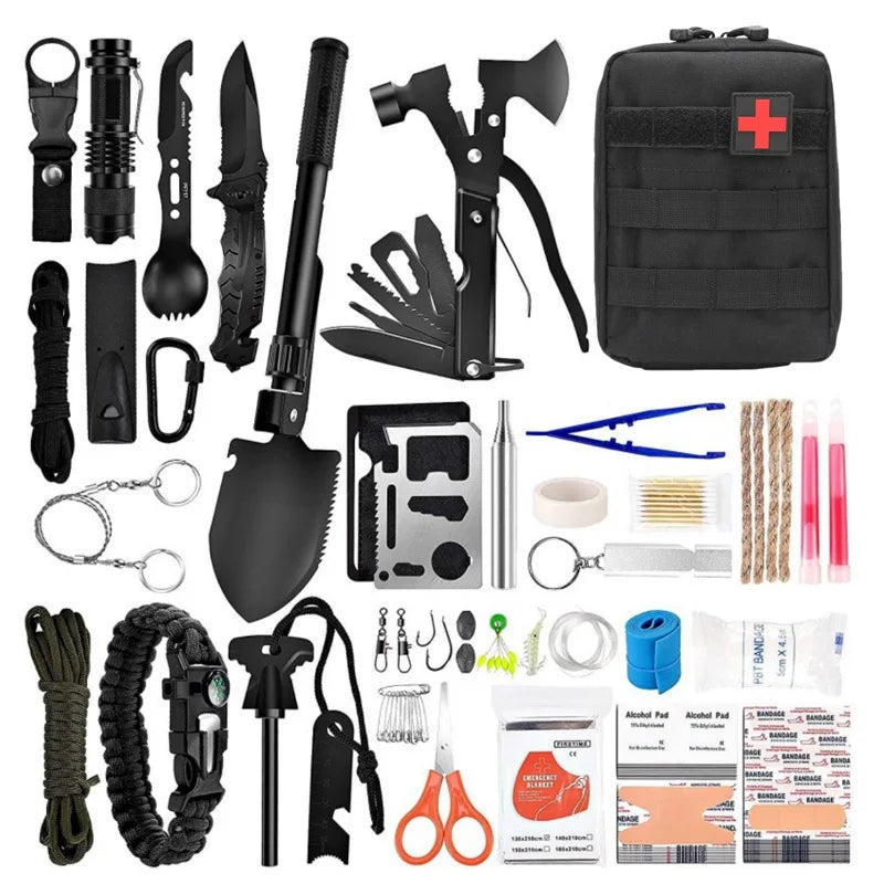 Outdoor Emergency Survival First Aid Kit 142 Piece Camp Set