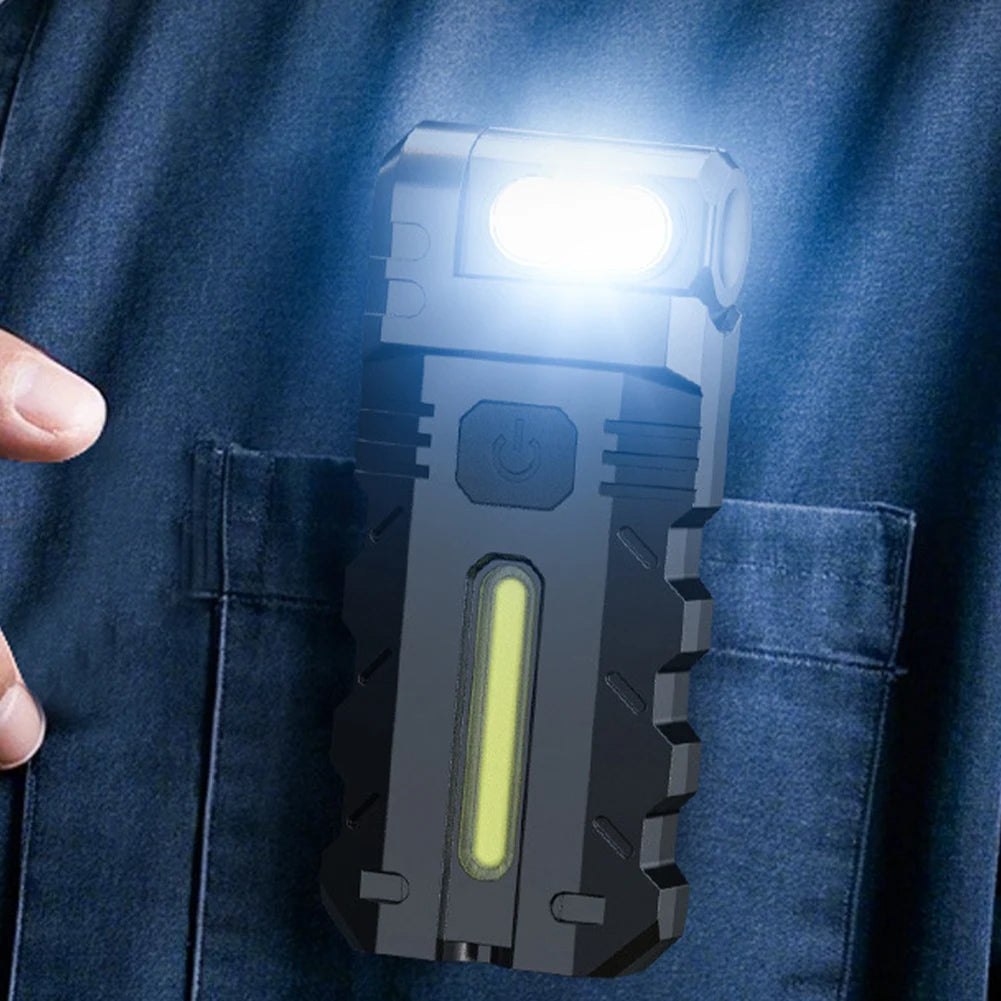 Shunmaii Magnetic LED Flashlight EDC USB Rechargeable Pocket Torch Waterproof