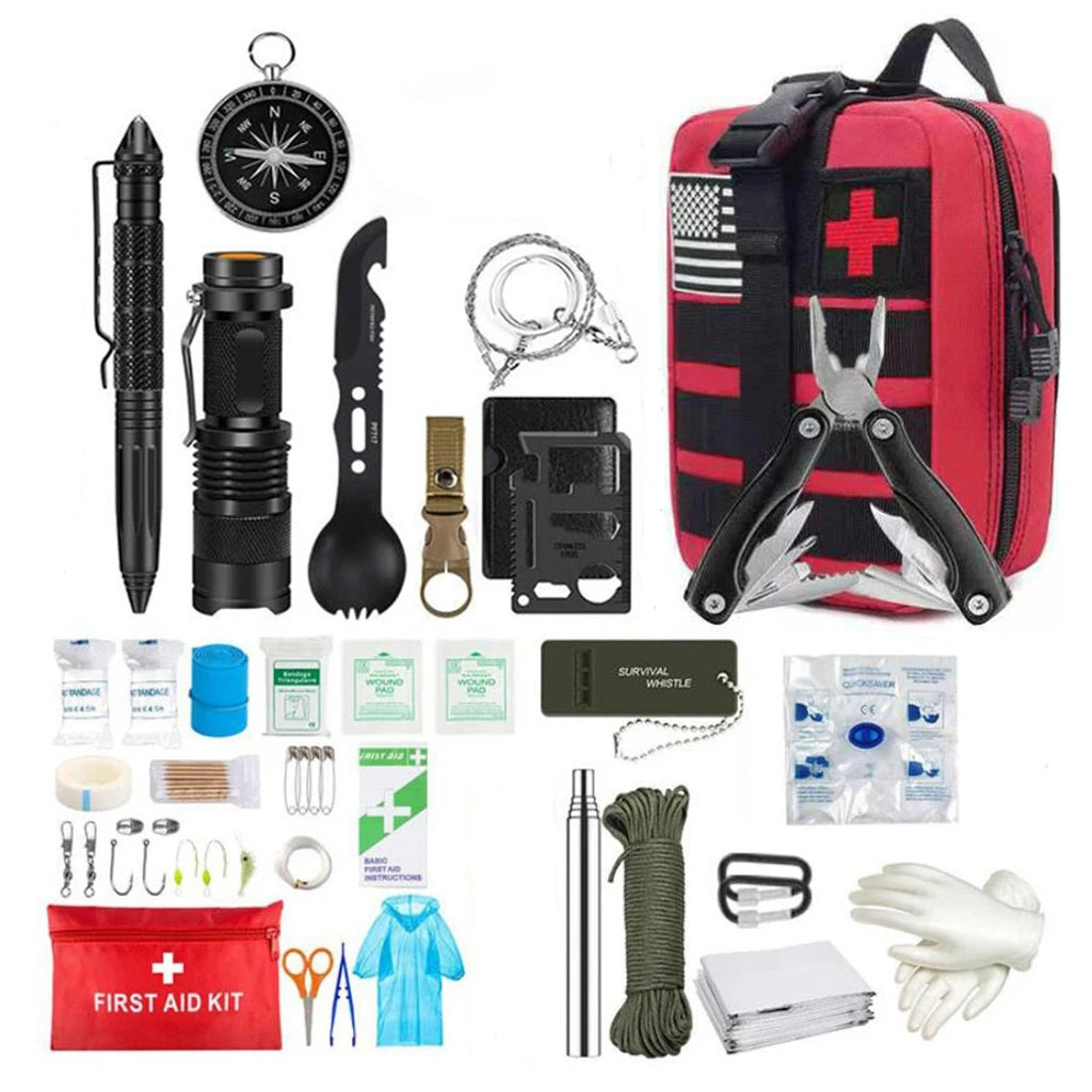 Survival First Aid Kit Outdoor Molle Emergency Bag for Camping