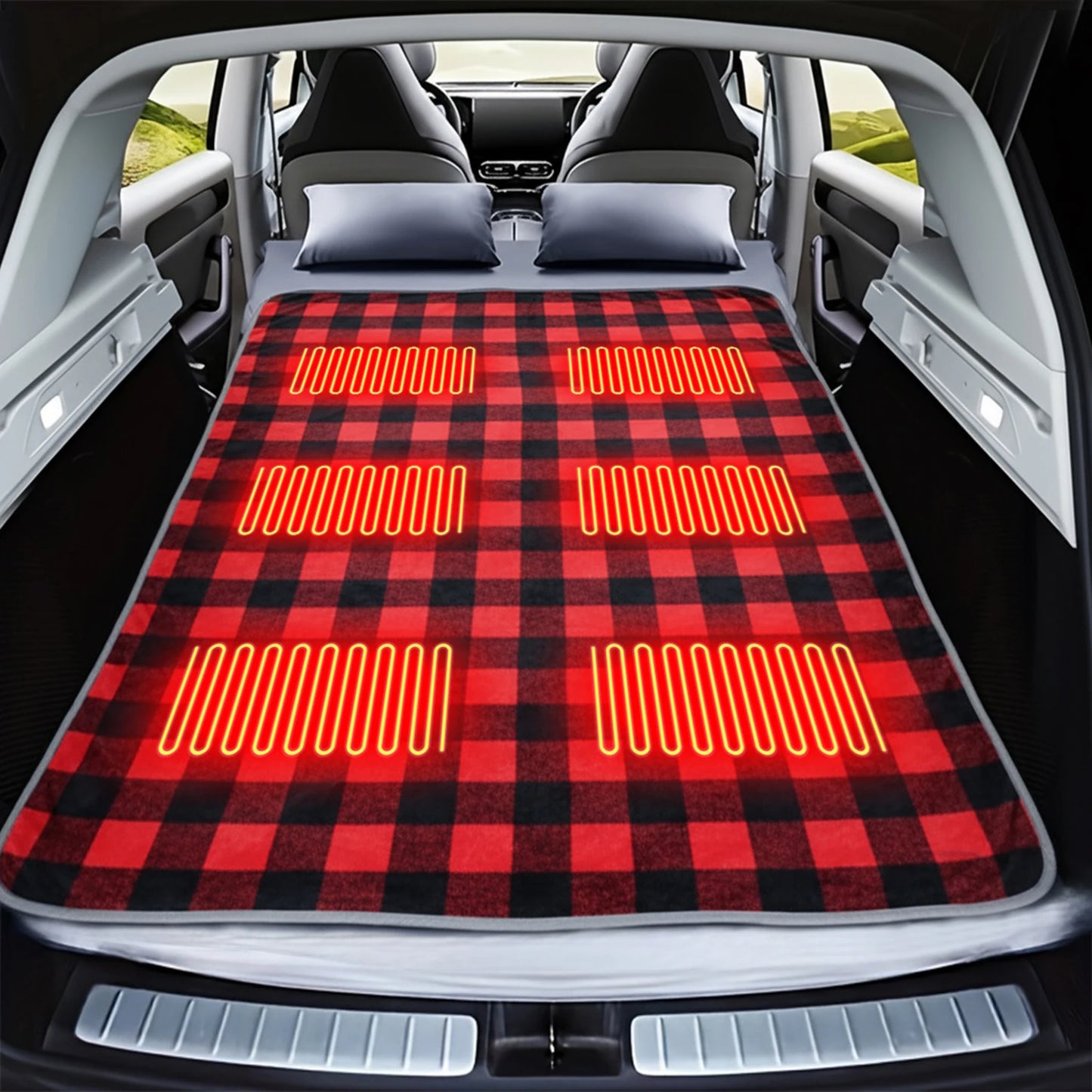ShunmaiiCN Camping USB Heated Sleeping Mat With Six Heating Zones