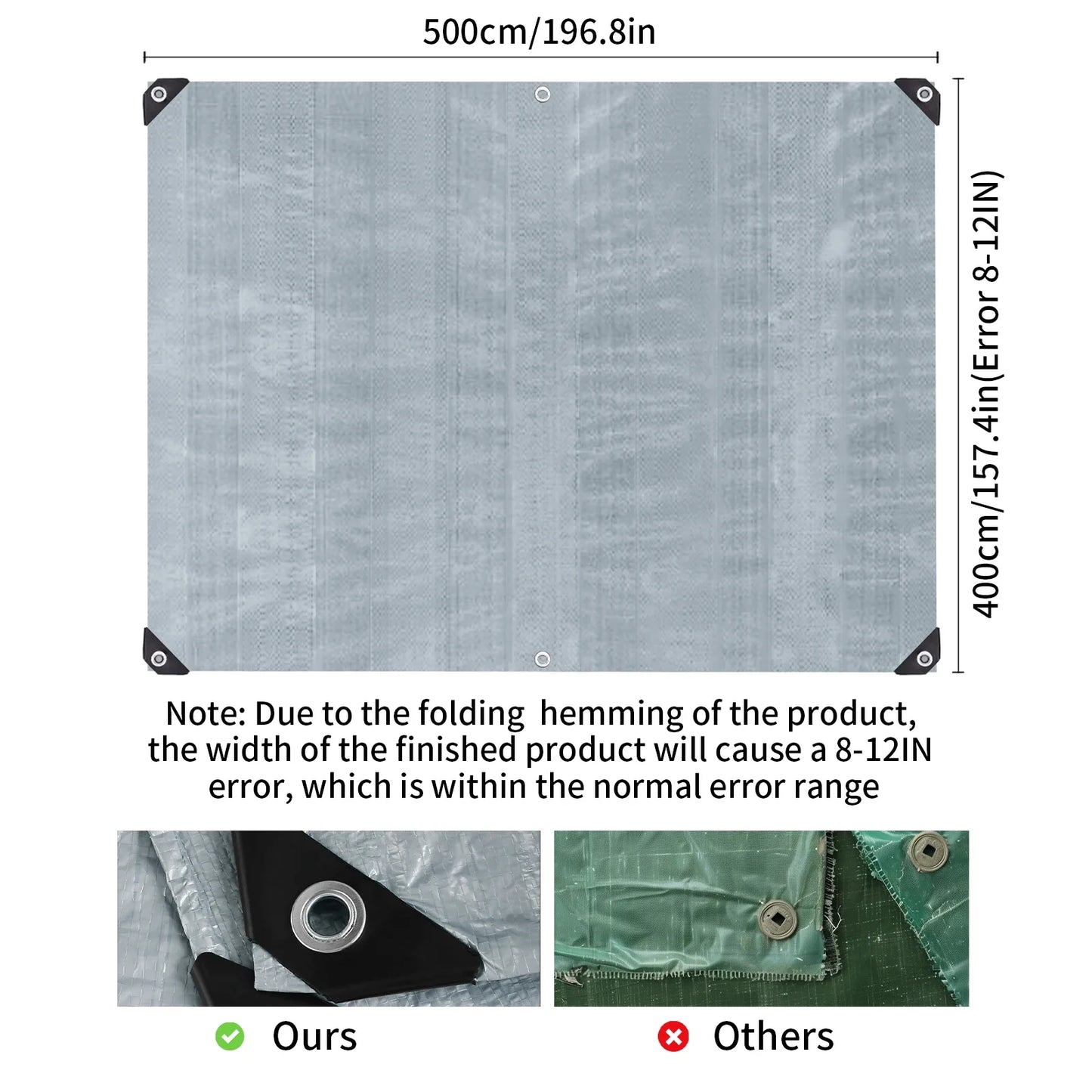 Waterproof Heavy Duty Tarp Cover Multipurpose Camping Tarpaulin For Shelter