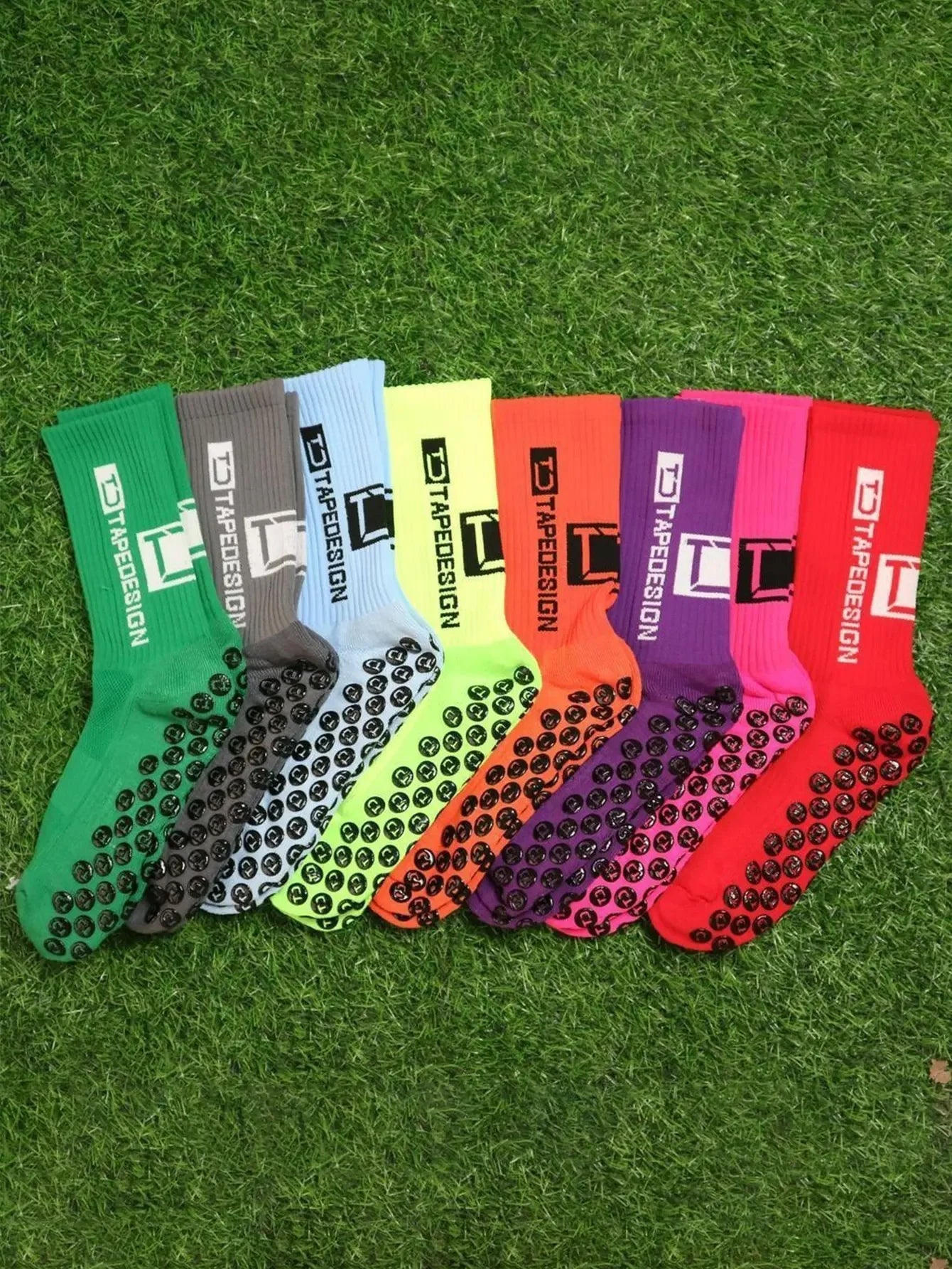 NONECN Unisex Football Socks Anti Slip Mid Length Training Socks