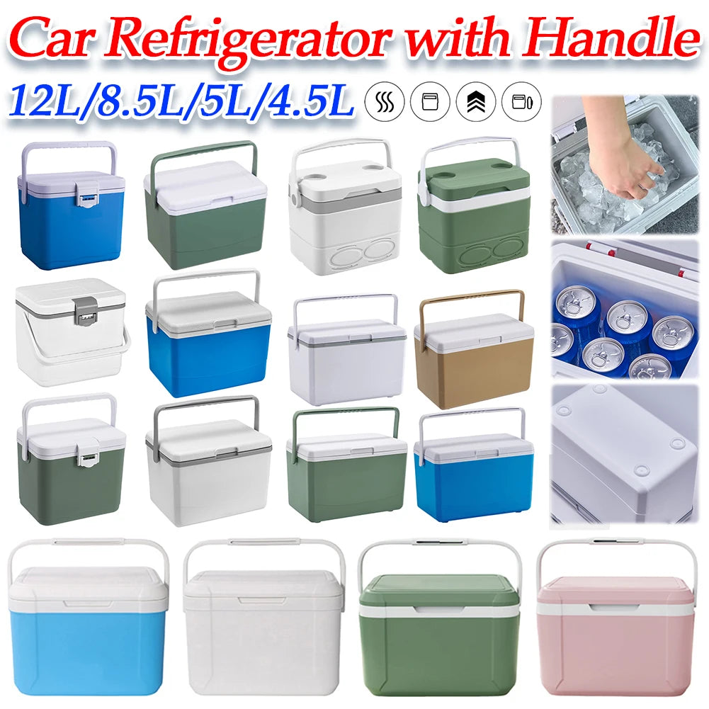 JOCESTYLE Camping Car Refrigerator With Handle Dual Temperature Cooler