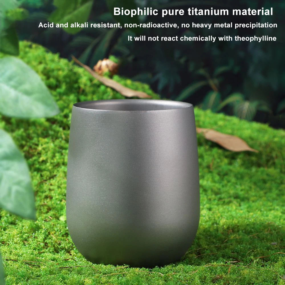 Titanium Insulated Double Wall Cup For Camping And Hiking