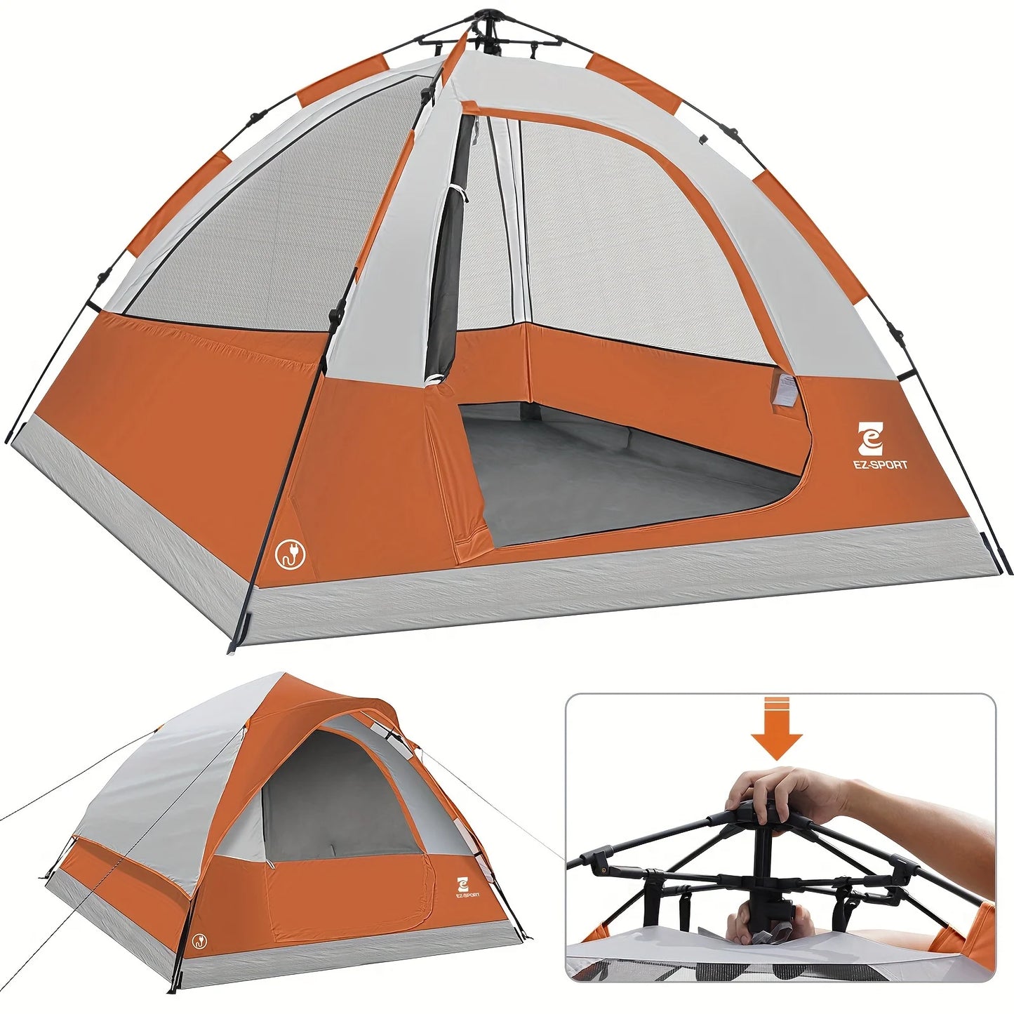 Unp Pop Up Camping Tent Instant Setup Rain Fly Waterproof