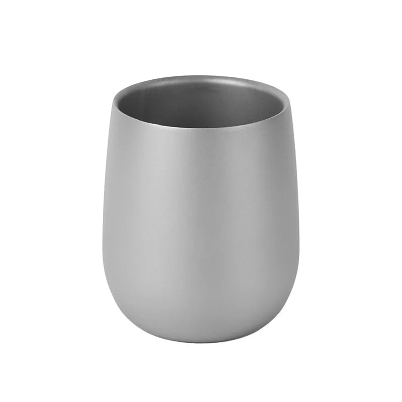 Titanium Insulated Double Wall Cup For Camping And Hiking
