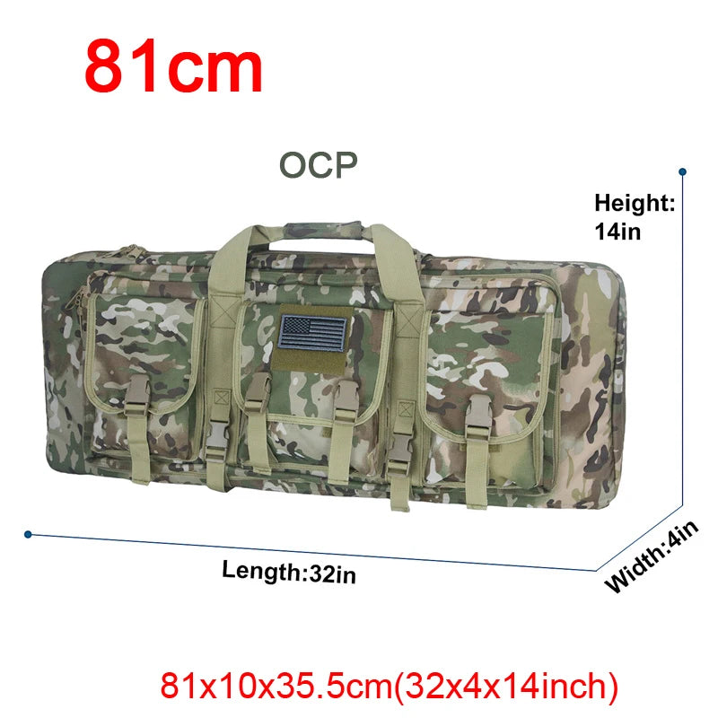 LQARMY Tactical Double Rifle Case Molle Rifle Bag Sniper Airsoft