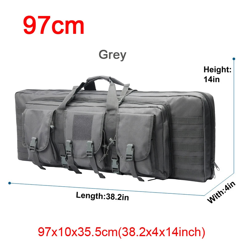 LQARMY Tactical Double Rifle Case Molle Rifle Bag Sniper Airsoft