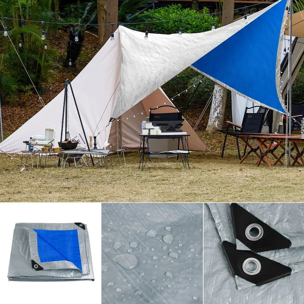Waterproof Heavy Duty Tarp Cover Multipurpose Camping Tarpaulin For Shelter