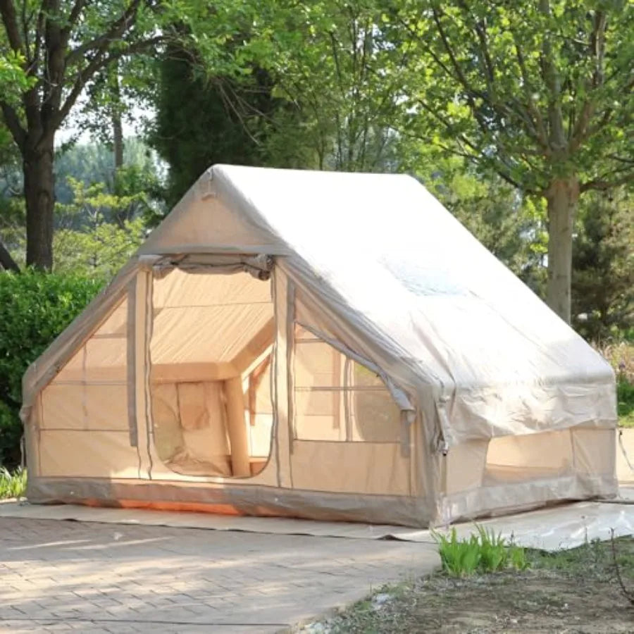 Inflatable Camping Tent Glamping House For 4 To 6 People With Stove