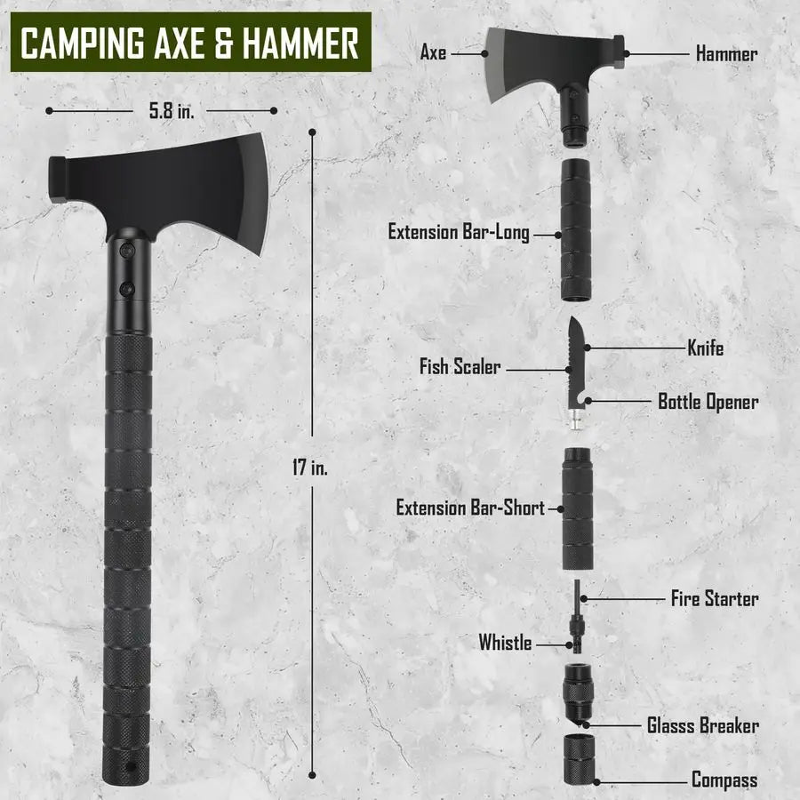 Survival Gear 268 Piece Kit With First Aid Axe Headlamp