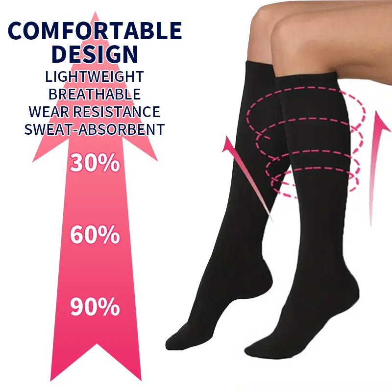 NONECN Compression Socks For Men And Women Athletic Knee High