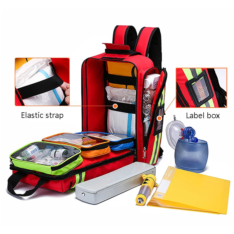 Disaster Relief Bag First Aid Kit Emergency Backpack Large Capacity